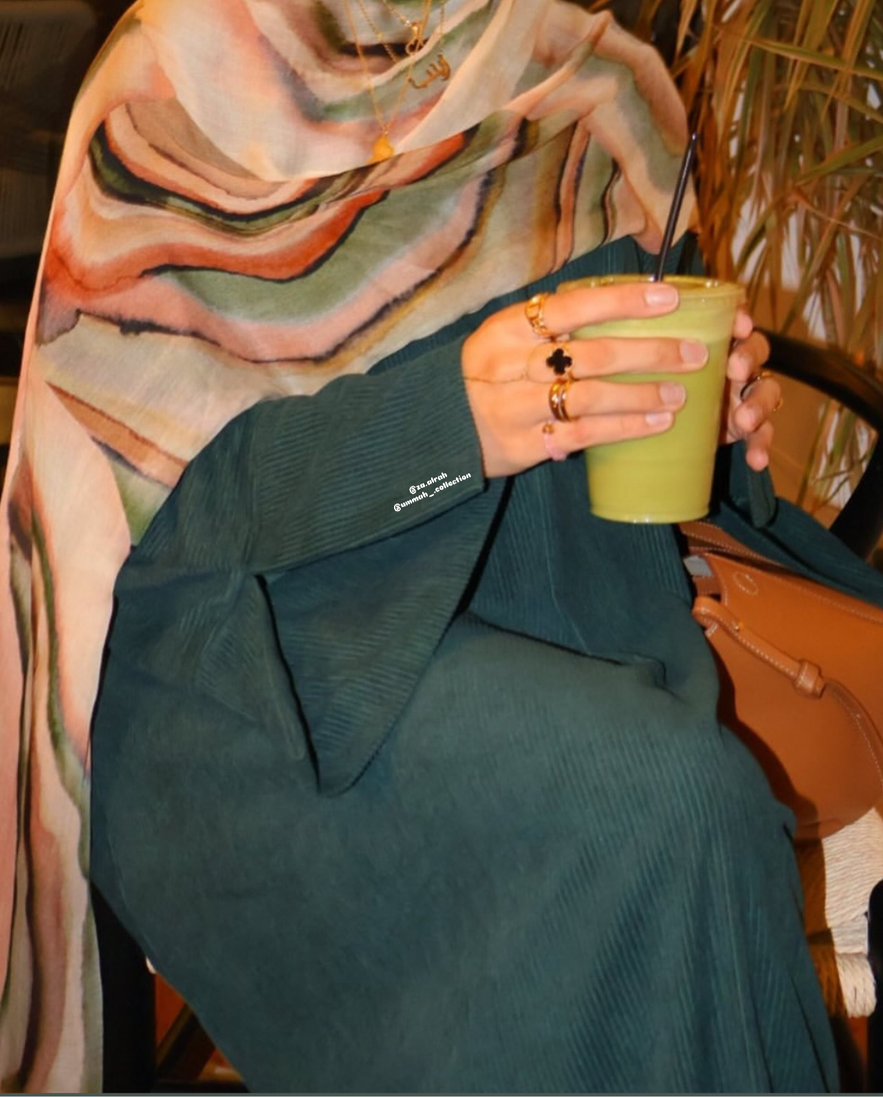 Winter Abaya in Emerald